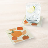 マテインスパイアス:モダン抽象芸術図形 ガラスコースター (アングル)