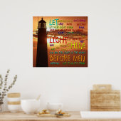 マテウ5:14-16ライトハウス2 ポスター (キッチン)