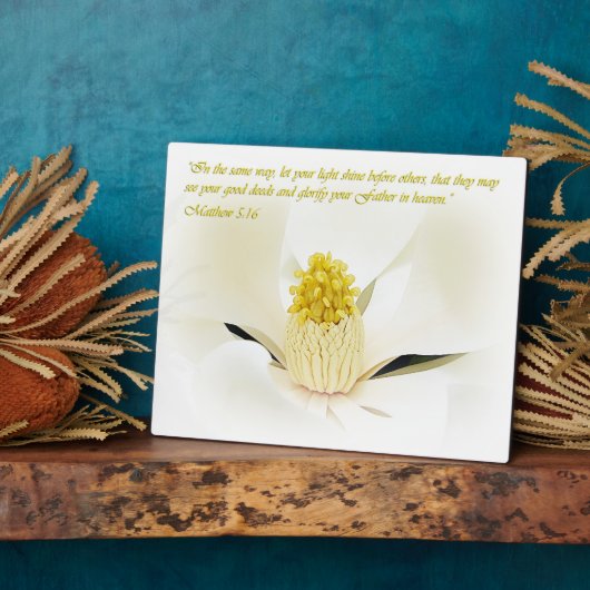 マテウ5:16 感動的 フォトプラーク (側面)