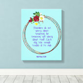 マテウ6: 24 |バイブルやる気を起こさせる引用文Verse キャンバスプリント (インサイチュ (ウッドフロア))