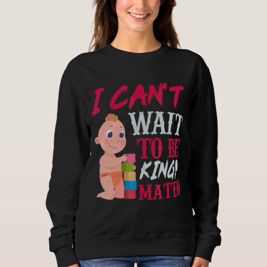 マテオ妊娠のお知らせベビー9ヶ月のお祝い スウェットシャツ (正面)