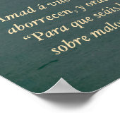 マテオ5: 44, 45コンSalida del Sol ポスター (角)