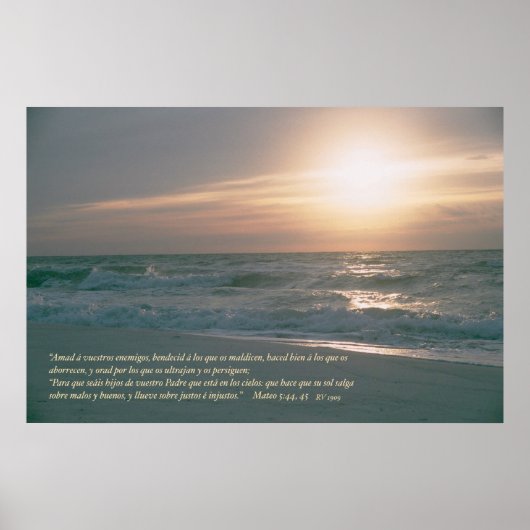 マテオ5: 44, 45コンSalida del Sol ポスター (正面)
