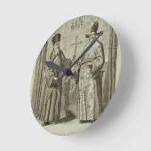 マテオ・リッチ(1552-1610年)および「ChinからのPaulus李、 ラウンド壁時計 (傾斜)