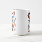 マテカラフルスインスパイア象デザイン コーヒーマグカップ (中央)