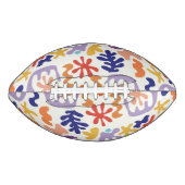 マテカラフルスパターン抽象芸術植物形 アメリカンフットボール (正面)