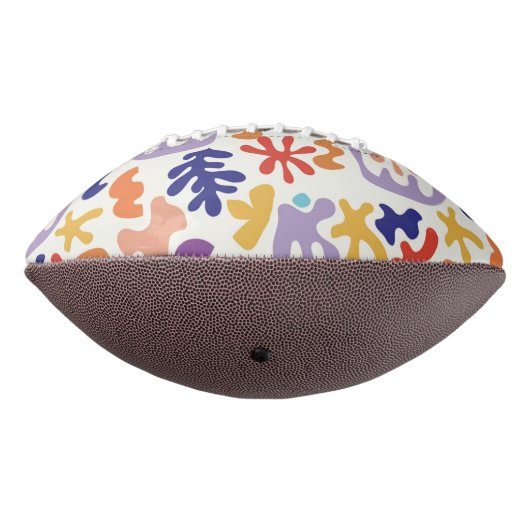 マテカラフルスパターン抽象芸術植物形 アメリカンフットボール (回転270)