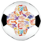 マテカラフルスパターン抽象芸術植物形 サッカーボール (回転)