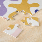 マテカラフルスパターン抽象芸術植物形 ジグソーパズル (側面)