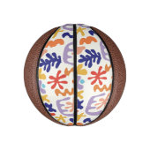マテカラフルスパターン抽象芸術植物形 ミニバスケットボール (縦)