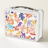 マテカラフルスパターン抽象芸術植物形 メタルランチボックス (裏面)