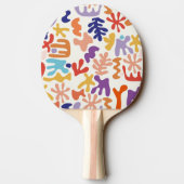 マテカラフルスパターン抽象芸術植物形 卓球ラケット (裏面)
