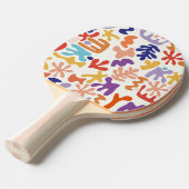 マテカラフルスパターン抽象芸術植物形 卓球ラケット (正面アングル)