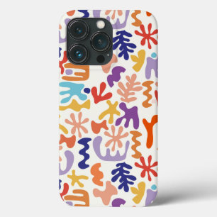 マテカラフルスパターン抽象芸術植物形 iPhone 13 PROケース