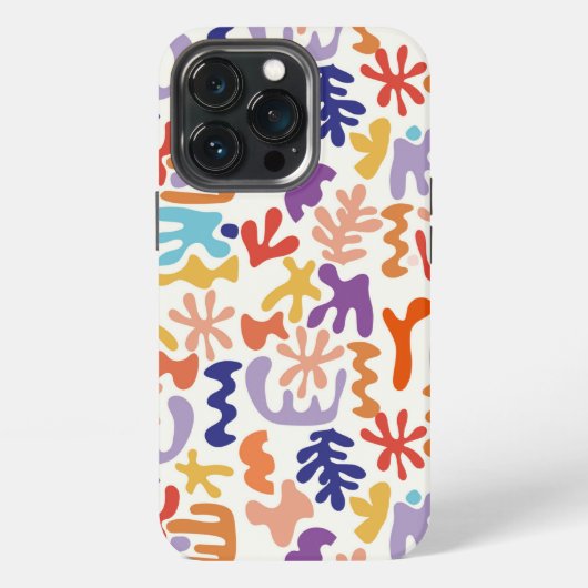 マテカラフルスパターン抽象芸術植物形 iPhoneケース (裏面)