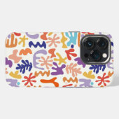 マテカラフルスパターン抽象芸術植物形 iPhoneケース (裏面横)