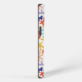 マテカラフルスパターン抽象芸術植物形 iPhoneケース (右側面)