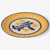 マテカラフルス抽象芸術フローラアート ペーパープレート (アングル)