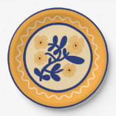 マテカラフルス抽象芸術フローラアート ペーパープレート (正面)