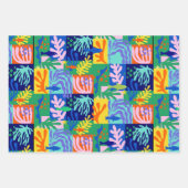 マテカラフルス紙切り出しインスパイア海ライフ ラッピングペーパーシート (正面2)