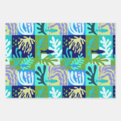 マテカラフルス紙切り出しインスパイア海ライフ ラッピングペーパーシート (正面)