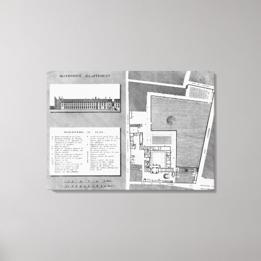 マテルナイト港の計王室の画 キャンバスプリント (正面)