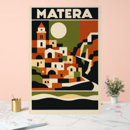 マテーラ イタリア 旅行 ポスター バウハウス 幾何学 アート