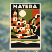 マテーラ イタリア 旅行 ポスター バウハウス 幾何学 アート (ニュートラル)