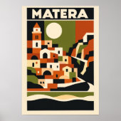 マテーラ イタリア 旅行 ポスター バウハウス 幾何学 アート (正面)