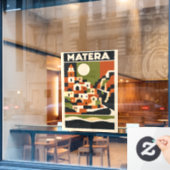 マテーラ イタリア 旅行 ポスター バウハウス 幾何学 アート ウィンドウサイン (カフェ窓)