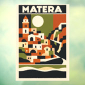 マテーラ イタリア 旅行 ポスター バウハウス 幾何学 アート ウィンドウサイン (シート3)