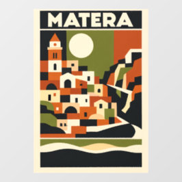 マテーラ イタリア 旅行 ポスター バウハウス 幾何学 アート ウィンドウサイン