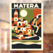 マテーラ イタリア 旅行 ポスター バウハウス 幾何学 アート ウィンドウサイン (シート2)