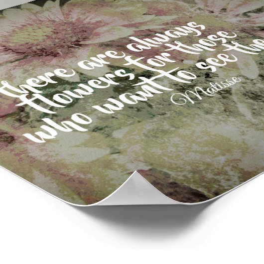 マテ感動的ス引用文ポスター花 ポスター (角)