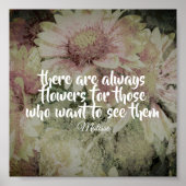 マテ感動的ス引用文ポスター花 ポスター (正面)