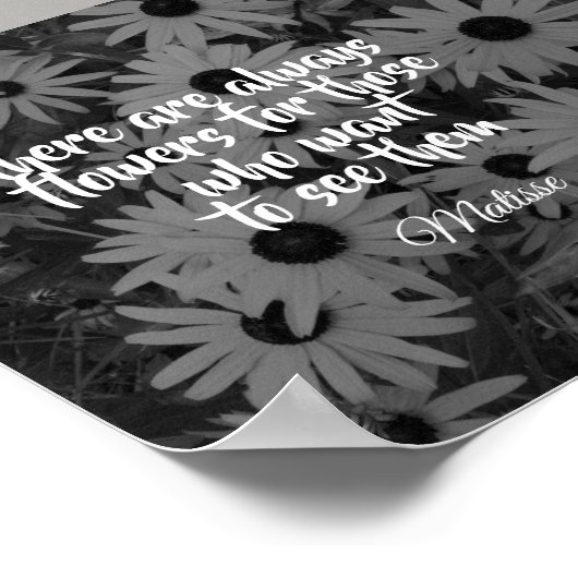 マテ感動的ス引用文花自然写真 ポスター (角)