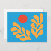 マテ葉スブルー&イエロー ポストカード (正面/裏面)