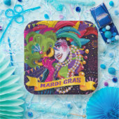 マディカラフルグラ仮面ポスター ペーパープレート (パーティー)