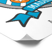 マディガン 男の子の名前 意味 文字M ナイトの紋章 ポスター (角)