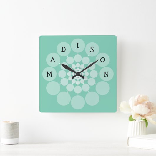 マディソンのモダンなおもしろいの名前の時計 スクエア壁時計 (ホーム)