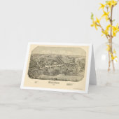 マディソンのCTのパノラマ式の地図- 1881年 カード (黄色い花)