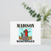 マディソンウィスコンシンからのクリスマスカード シーズンポストカード (スタンド正面)