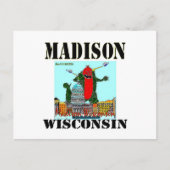 マディソンウィスコンシンからのクリスマスカード シーズンポストカード (正面)
