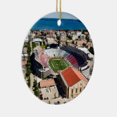 マディソンウィスコンシンの円のオーナメント セラミックオーナメント (右)