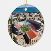 マディソンウィスコンシンの円のオーナメント セラミックオーナメント (左)