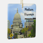 マディソンウィスコンシンシティビューキャピトル建物 セラミックオーナメント (右)