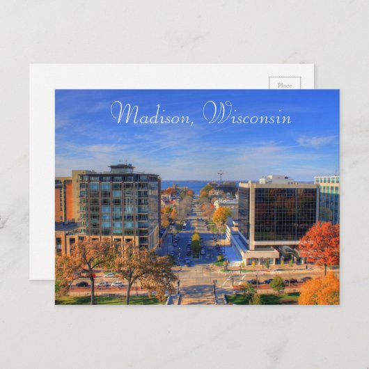 マディソンウィスコンシン写真デジタルアートはがき ポストカード (正面/裏面)