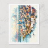 マディソンウィスコンシン有名な旅行水の色 ポストカード (正面)