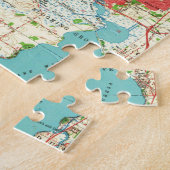 マディソンウィスコンシン(1959年)のヴィンテージの地図 ジグソーパズル (側面)