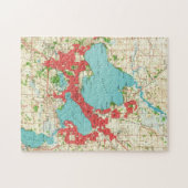 マディソンウィスコンシン(1959年)のヴィンテージの地図 ジグソーパズル (横)